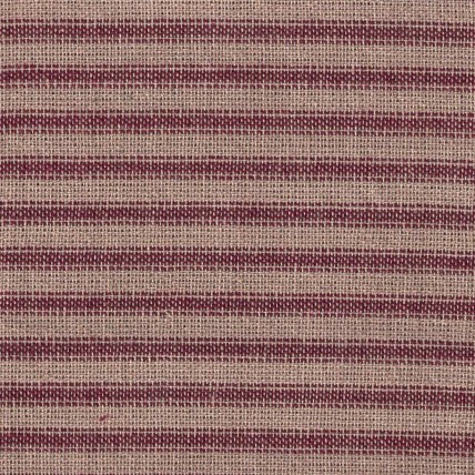 Homespun Fabric - Ticking - Burgundy